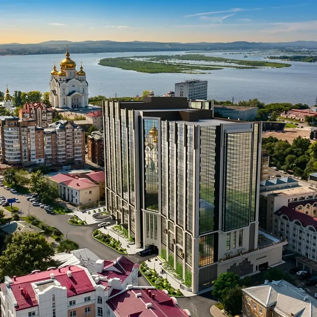 Стоечно-ригельный фасад — реализованный объект в Хабаровске